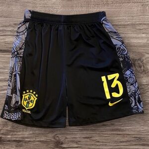 Unisex Brazil national soccer team special edition “Jesus” shorts, XL Youth